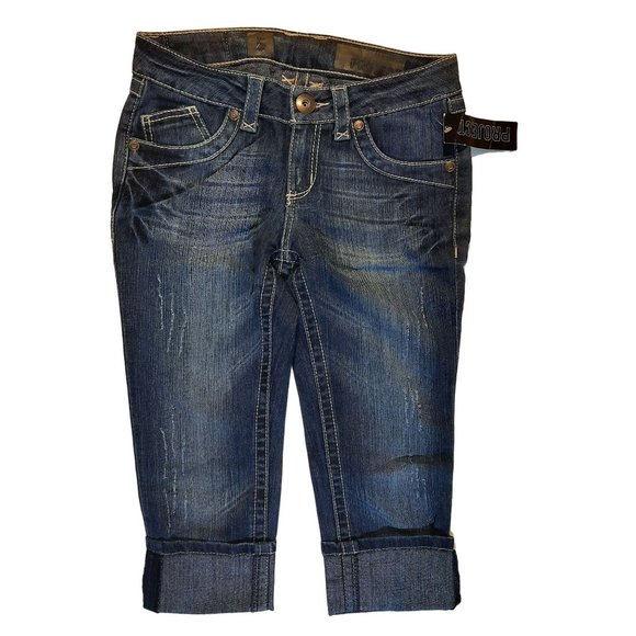 NWT Women's Denim Capri Jeans Size 5 - Picture 1 of 5